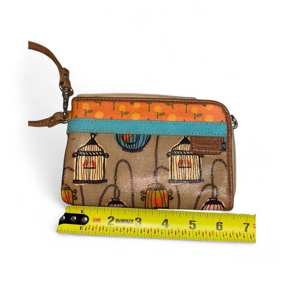 Fossil Wallet with Orange and Teal Accents - Picture 2 of 2